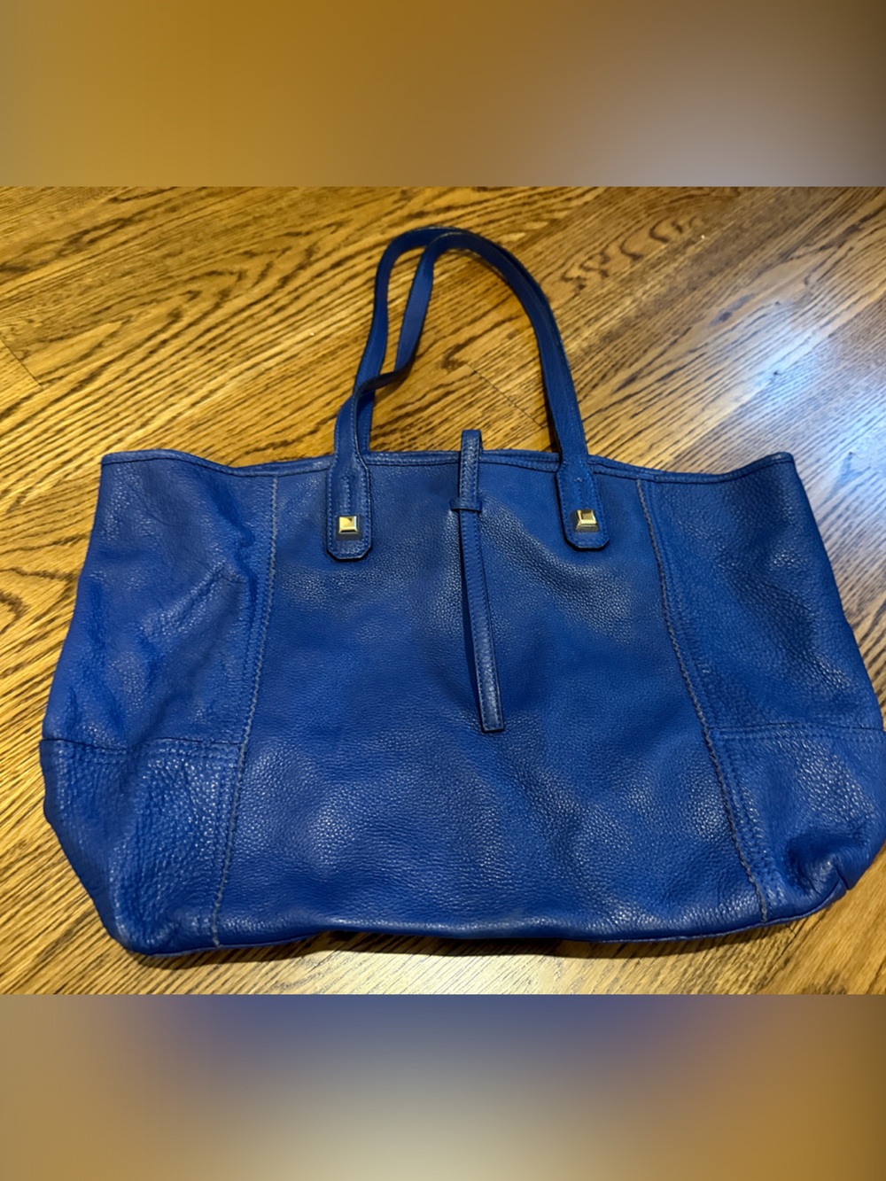 Stella & Dot Cobalt Blue Leather Tote